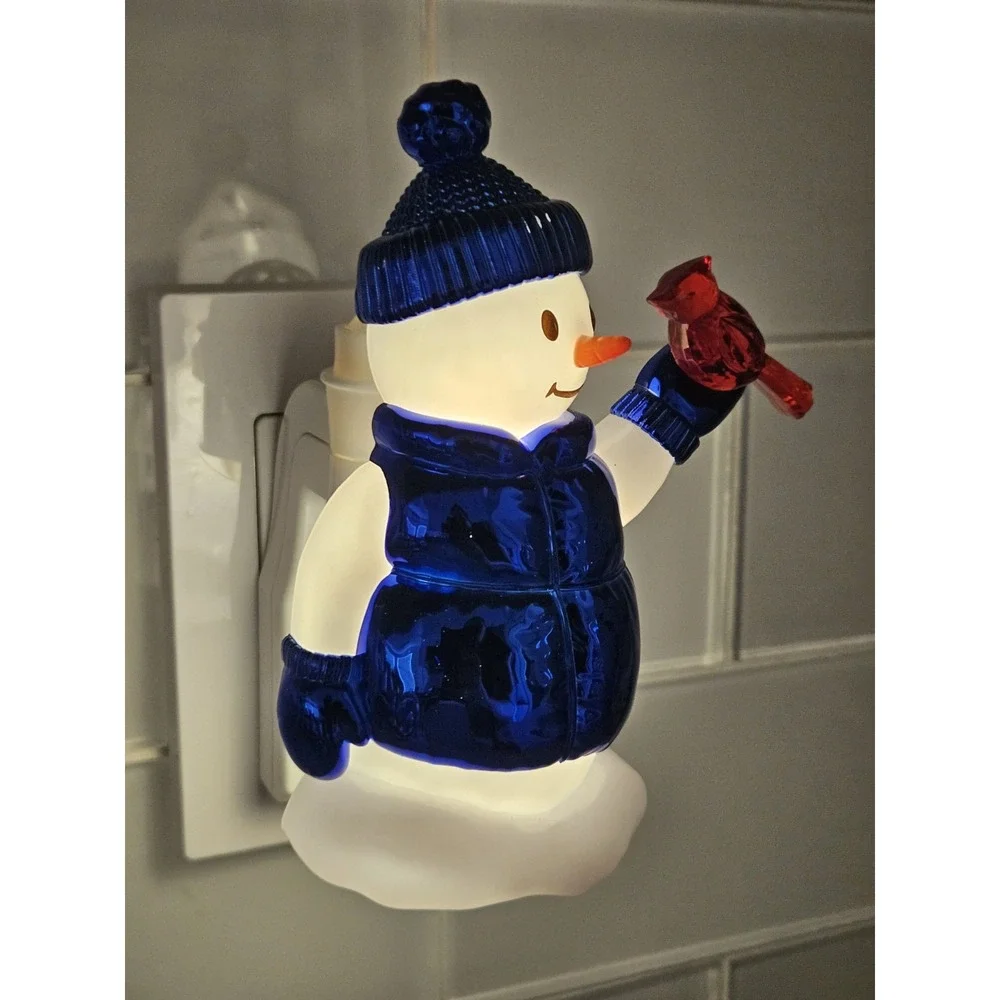 Bath & Body Works Snowman with Blue Puffer Jacket Wallflowers Fragrance Plug